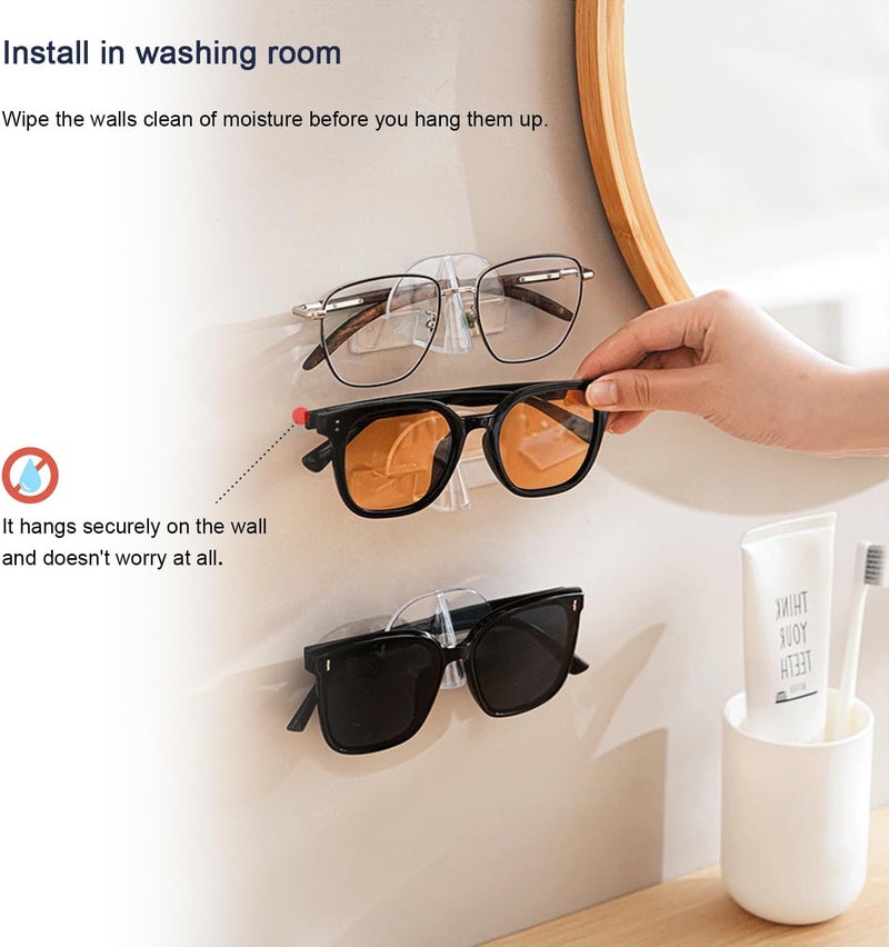Goping Eyeglasses Organizer Wall Mounted Sunglass Holder for Home Glasses Storage Display Rack, Home Decoration, 10 Pack - Image 4